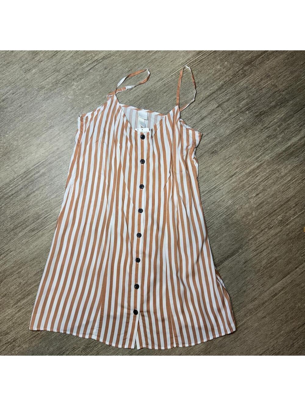 H&M Women's sz.8 brownish and white dress